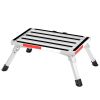 New Folding Aluminum Platform Step Stool RV Ladder With Reflective Stripe+Handle