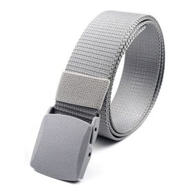 Adjustable Nylon Belt with Plastic Buckle (Color: GraySize)