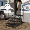 Hot Tub Steps Outdoor, 2 RV Steps with Handrail, Portable RV Stairs 3 Step, Heavy Duty Truck Camper Steps Ladders for Travel Trailers, 5th Wheel, Moto