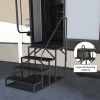 Hot Tub Steps Outdoor, 2 RV Steps with Handrail, Portable RV Stairs 3 Step, Heavy Duty Truck Camper Steps Ladders for Travel Trailers, 5th Wheel, Moto