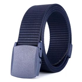 Adjustable Nylon Belt with Plastic Buckle (Color: NavySize)